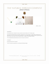 0.95 Ct. Emerald Bezel Necklace, 14K Yellow Gold Appraisal