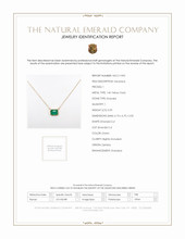 0.95 Ct. Emerald Bezel Necklace, 14K Yellow Gold Scan Report