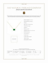 0.95 Ct. Emerald Bezel Necklace, 14K Yellow Gold Scan Report