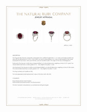 11.16 Ct. Purplish Red Ruby and Natural Diamond Pave Ring, Platinum 950 Appraisal