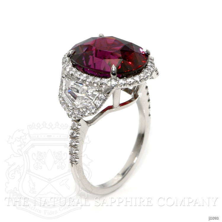 11.16 Ct. Ruby Natural Diamond Pave Ring, Platinum 950