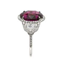 11.16 Ct. Ruby Natural Diamond Pave Ring, Platinum 950 Image