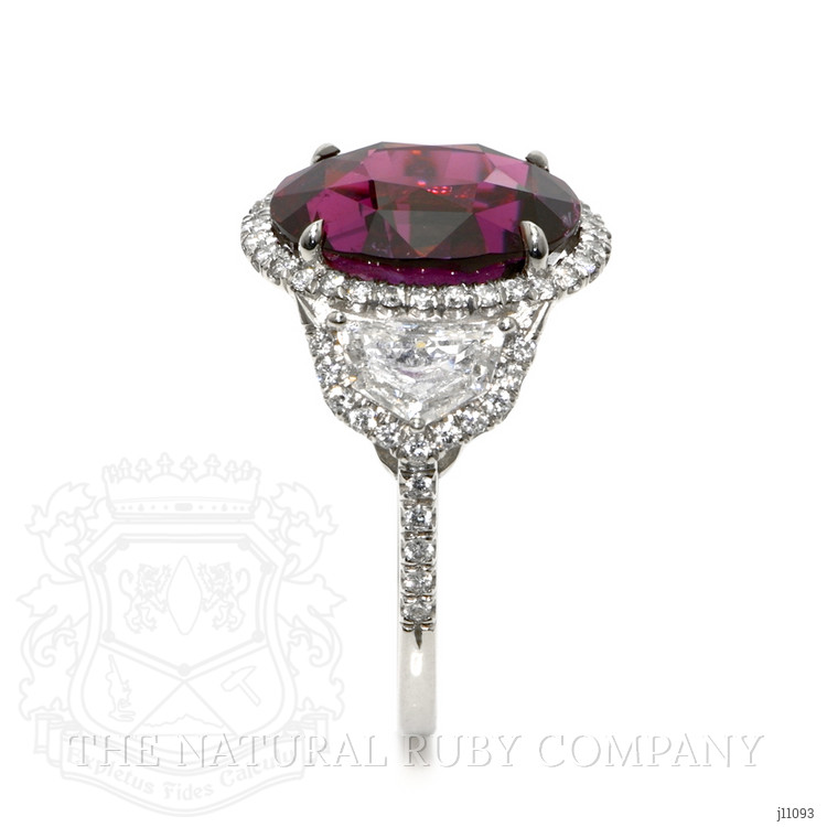 11.16 Ct. Ruby Natural Diamond Pave Ring, Platinum 950