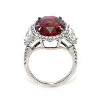11.16 Ct. Ruby Natural Diamond Pave Ring, Platinum 950 Image