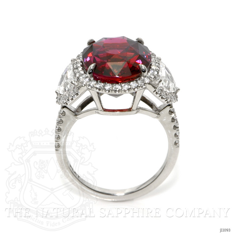 11.16 Ct. Ruby Natural Diamond Pave Ring, Platinum 950