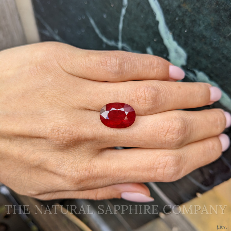 11.16 Ct. Purplish Red Ruby and Natural Diamond Pave Ring, Platinum 950