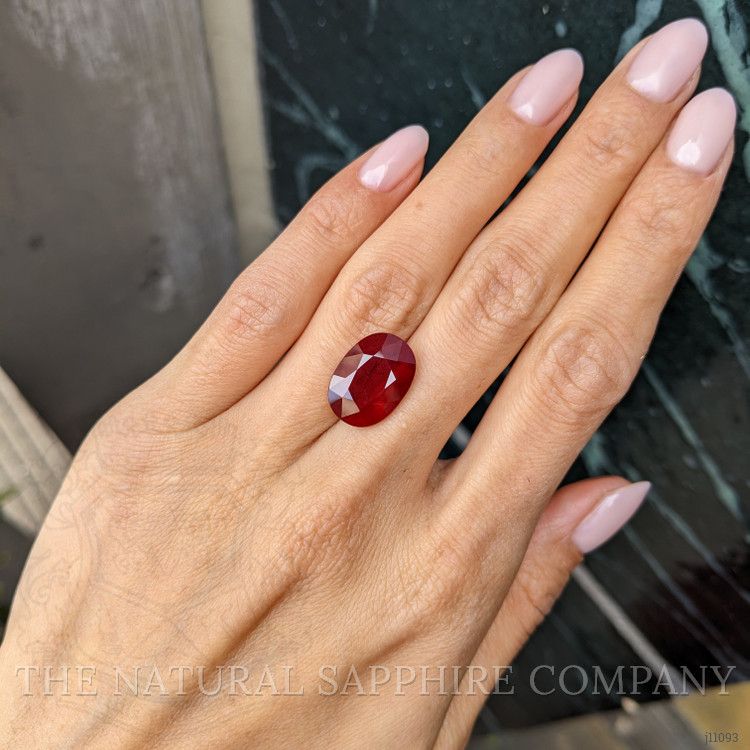 11.16 Ct. Purplish Red Ruby and Natural Diamond Pave Ring, Platinum 950