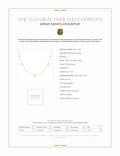 0.23 Ct. Emerald Natural Diamond Multi Stone Necklace, 14K Yellow Gold Scan Report