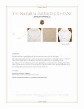 0.17 Ct. Emerald and Natural Diamond Multi Stone Necklace, 14K Yellow Gold Appraisal