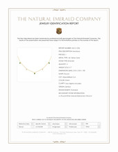 0.17 Ct. Emerald and Natural Diamond Multi Stone Necklace, 14K Yellow Gold Scan Report