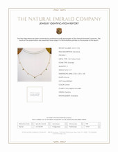 0.17 Ct. Emerald Natural Diamond Multi Stone Necklace, 14K Yellow Gold Scan Report