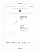 0.17 Ct. Emerald Natural Diamond Multi Stone Necklace, 14K Yellow Gold Scan Report