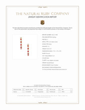 0.31 Ct.Tw.Total Carat Weight Ruby and Natural Diamond Pave Earrings, 14K Yellow Gold Scan Report