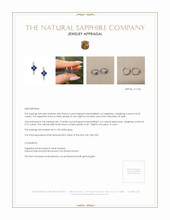 0.40&nbsp;Ct.Tw.Total Carat Weight Blue Sapphire and Natural Diamond Pave Earrings, 14K White Gold Appraisal