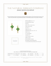 0.34 Ct.Tw.Total Carat Weight Emerald and Natural Diamond Pave Earrings, 14K Yellow Gold Scan Report