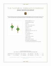 0.34 Ct.Tw.Total Carat Weight Emerald and Natural Diamond Pave Earrings, 14K Yellow Gold Scan Report