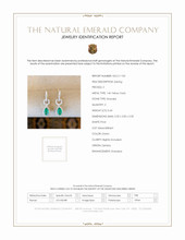 0.43 Ct.Tw.Total Carat Weight Emerald Natural Diamond Pave Earrings, 14K Yellow Gold Scan Report