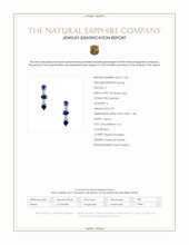 0.91 Ct.Tw.Total Carat Weight Blue Sapphire Hoops Earrings, 14K White Gold Scan Report