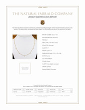 0.10 Ct. Emerald Emerald Bezel Necklace, 14K Yellow Gold Scan Report