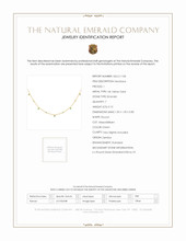 0.10 Ct. Emerald Emerald Bezel Necklace, 14K Yellow Gold Scan Report