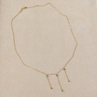0.16 Ct. Emerald Bezel Necklace, 14K Yellow Gold Image