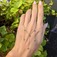 0.16 Ct. Emerald Bezel Necklace, 14K Yellow Gold Life Style