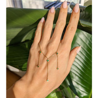 0.16 Ct. Emerald Bezel Necklace, 14K Yellow Gold Life Style