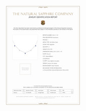 0.20 Ct. Blue Sapphire and Natural Diamond Bezel Necklace, 14K White Gold Scan Report
