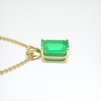 2.31 Ct. Emerald Solitaire Pendant, 18K Yellow Gold Image