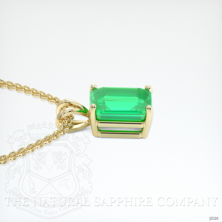 2.31 Ct. Emerald Solitaire Pendant, 18K Yellow Gold
