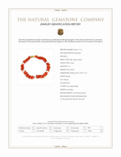 33.05 Ct.Tw.Total Carat Weight Red Coral and White Freshwater Pearl Tennis/Line Bracelet, 18K Yellow Gold Scan Report