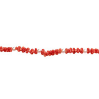 33.05 Ct.Tw. Coral Pearl Tennis/Riviere Bracelet, 18K Yellow Gold Image