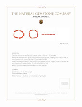 33.25 Ct.Tw. Coral Pearl Tennis/Riviere Bracelet, 18K White Gold Appraisal