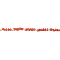 33.25 Ct.Tw. Coral Pearl Tennis/Riviere Bracelet, 18K White Gold Image