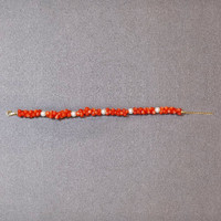 33.25 Ct.Tw. Coral Pearl Tennis/Riviere Bracelet, 18K White Gold Life Style