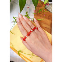 33.25 Ct.Tw. Coral Pearl Tennis/Riviere Bracelet, 18K White Gold Life Style