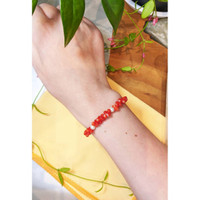 33.25 Ct.Tw. Coral Pearl Tennis/Riviere Bracelet, 18K White Gold Life Style