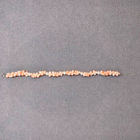 33.90 Ct.Tw. Coral Pearl Tennis/Riviere Bracelet, 18K White Gold Life Style