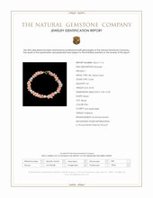 60.20 Ct.Tw.Total Carat Weight White Pearl and Pink Coral Tennis/Line Bracelet, 18K Yellow Gold Scan Report