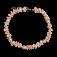 60.20 Ct.Tw. Pearl Tennis/Riviere Bracelet, 18K Yellow Gold Image