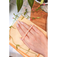 60.20 Ct.Tw. Pearl Tennis/Riviere Bracelet, 18K Yellow Gold Life Style