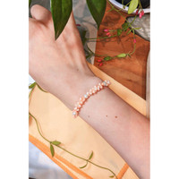 60.20 Ct.Tw. Pearl Tennis/Riviere Bracelet, 18K Yellow Gold Life Style