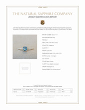 0.83 Ct. Sapphire Natural Diamond Pave Ring, 18K Yellow Gold Scan Report