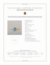 0.83 Ct. Bluish Green Sapphire and Natural Diamond Pave Ring, 18K Yellow Gold Scan Report