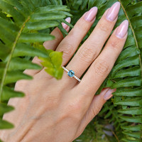 0.83 Ct. Sapphire Natural Diamond Pave Ring, 18K Yellow Gold Life Style