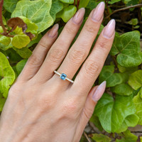 0.83 Ct. Sapphire Natural Diamond Pave Ring, 18K Yellow Gold Life Style