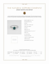 1.32 Ct. Sapphire Natural Diamond Pave Ring, 14K White Gold Scan Report