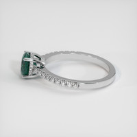 1.32 Ct. Sapphire Natural Diamond Pave Ring, 14K White Gold Image