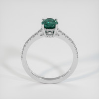 1.32 Ct. Sapphire Natural Diamond Pave Ring, 14K White Gold Image