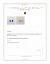 0.85 Ct.Tw.Total Carat Weight Sapphire Studs Earrings, 14K White Gold Appraisal